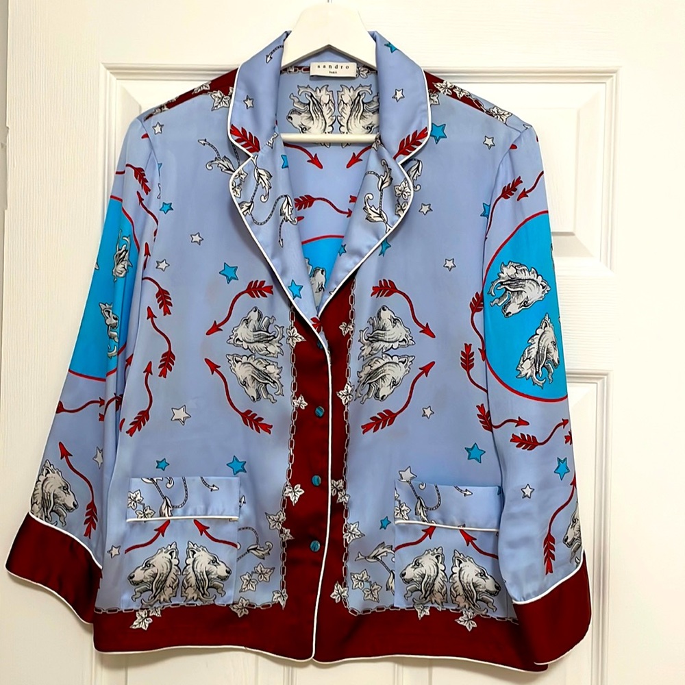 Sandro Printed Blouse